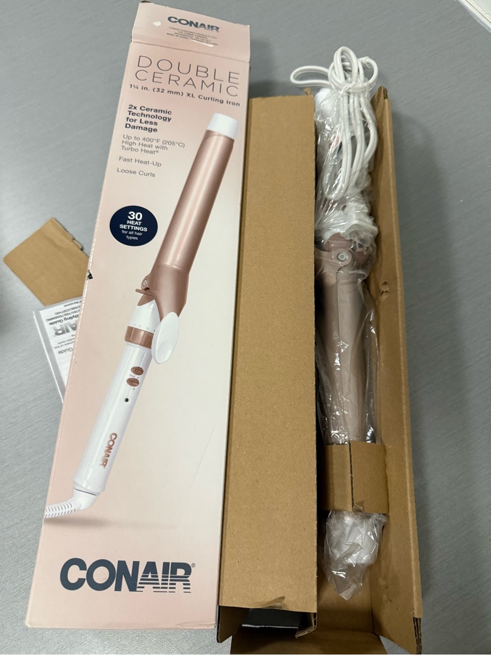 Conair Double Ceramic 1 1/4” XL Curling Iron 32mm – New in Box (Tested)